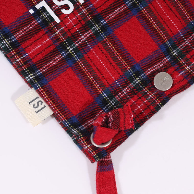 A[S]USL CHECKS SMALL SHOULDER BAG-RED CHECKERED