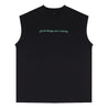 A[S]USL GOOD THINGS ARE COMING SLEEVELESS-BLACK