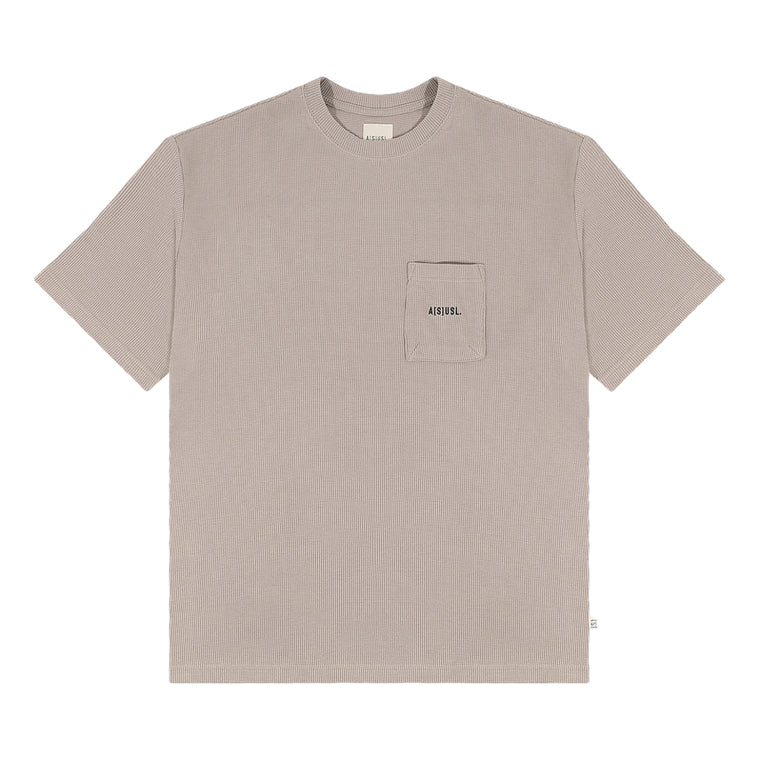 A[S]USL SMALL LOGO WAFFLE TEE-BEIGE