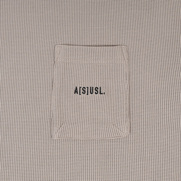 A[S]USL SMALL LOGO WAFFLE TEE-BEIGE
