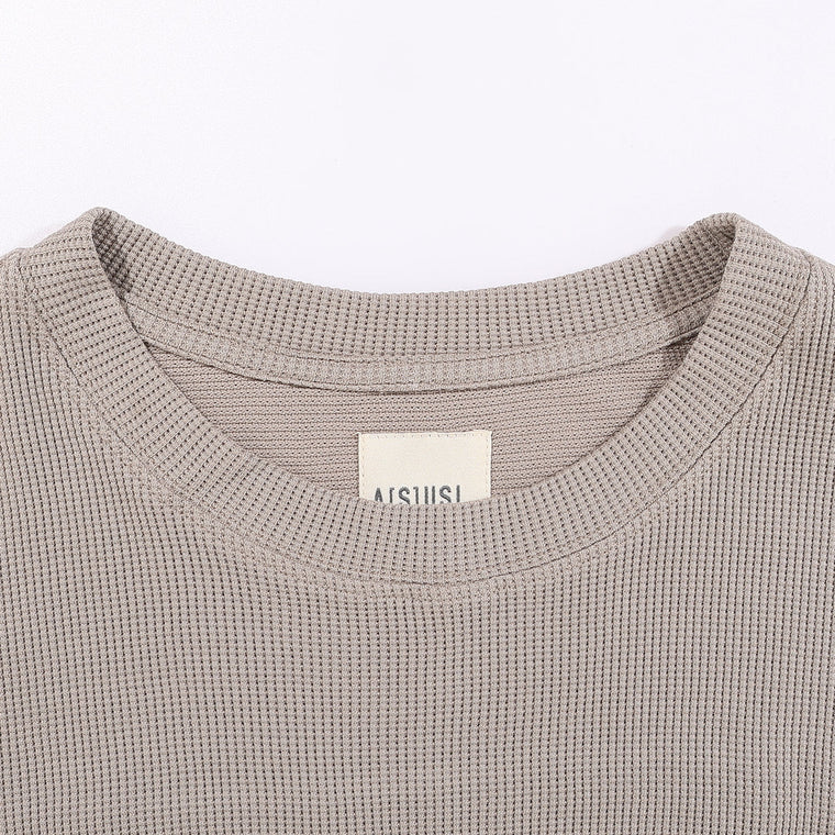 A[S]USL SMALL LOGO WAFFLE TEE-BEIGE
