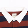 A[S]USL BORDER POLO SHIRT-BROWN STRIPE