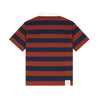 A[S]USL BORDER POLO SHIRT-BROWN STRIPE