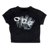 OPEN DIALOGUE WOMEN SLIM T-SHIRT-WASHED BLACK
