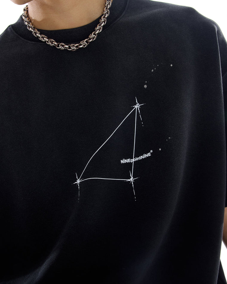 NINE POINT NINE "INNER LIGHT" S/S TEE-WASHED BLACK