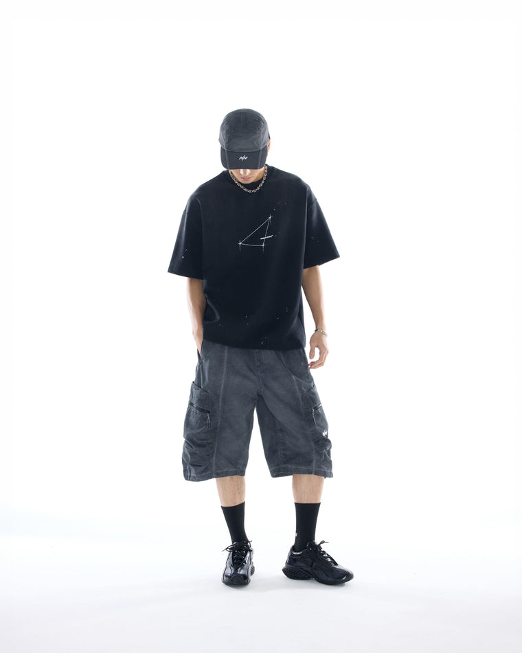 NINE POINT NINE "INNER LIGHT" S/S TEE-WASHED BLACK