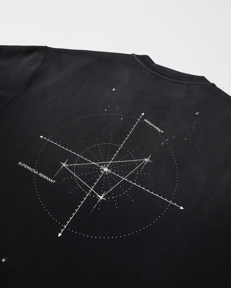 NINE POINT NINE "INNER LIGHT" S/S TEE-WASHED BLACK