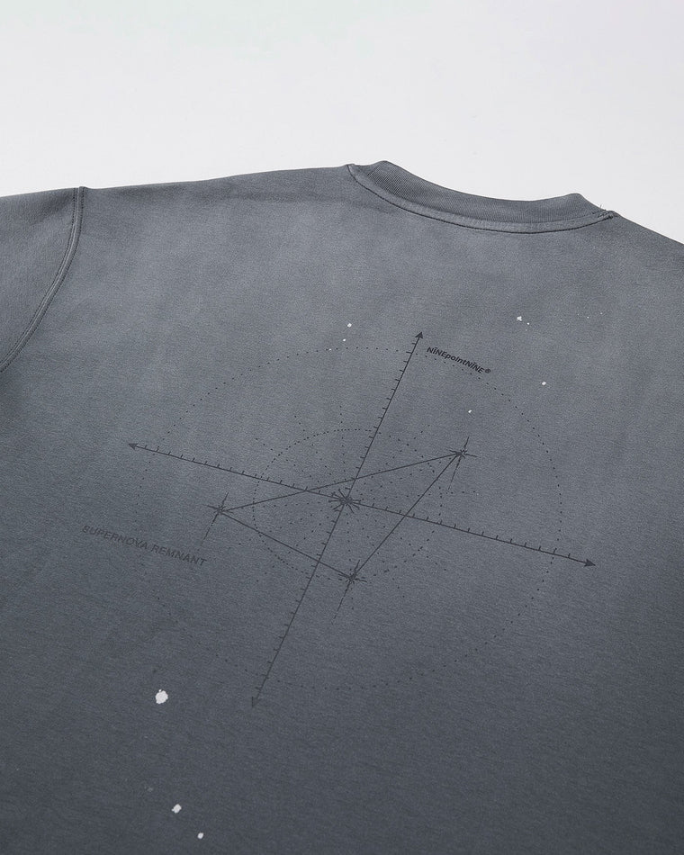 NINE POINT NINE "INNER LIGHT" S/S TEE-WASHED GREY