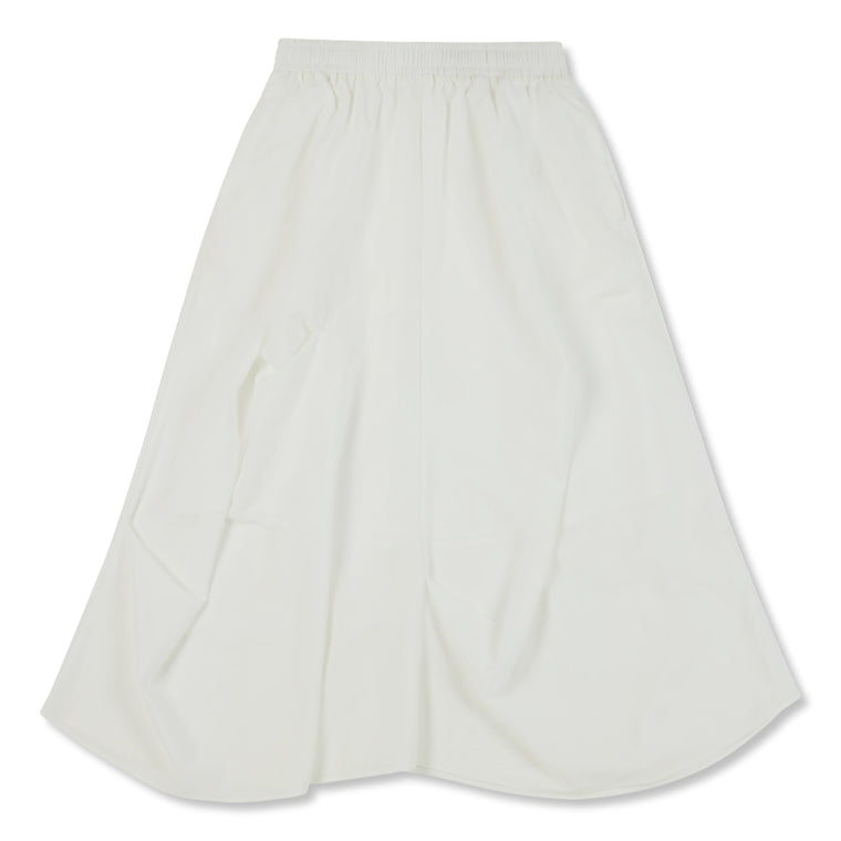 NEUTRAL SOCIETY IRREGULAR 3D FLARE SKIRT-WHITE