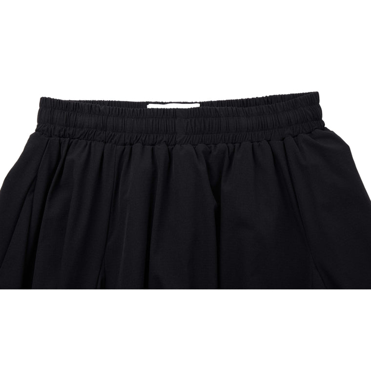 NEUTRAL SOCIETY IRREGULAR RUFFLE SKIRT-BLACK