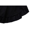 NEUTRAL SOCIETY IRREGULAR RUFFLE SKIRT-BLACK