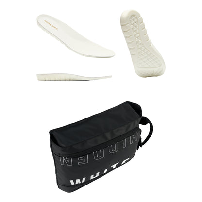 HIDDEN WHITE DARA LEATHER-TRIMMED PERFORATED LEATHER TRAINERS-WHITE
