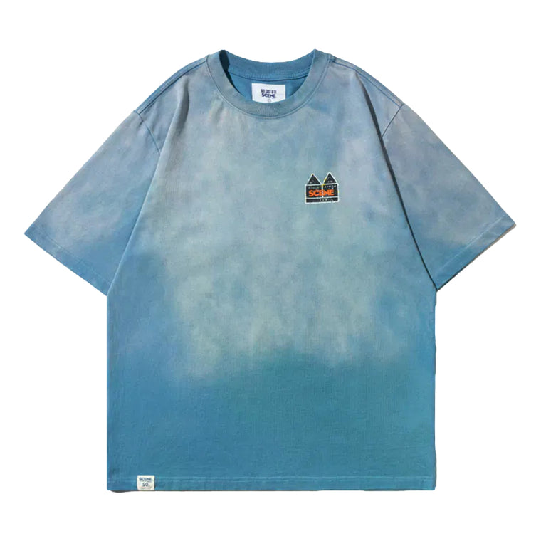 SCENE BY ICE FIRE JACKSON SNOW WASHED TEE-BLUE