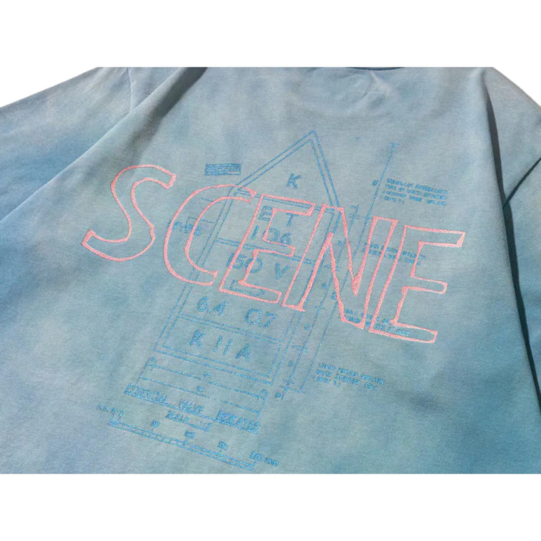 SCENE BY ICE FIRE JACKSON SNOW WASHED TEE-BLUE