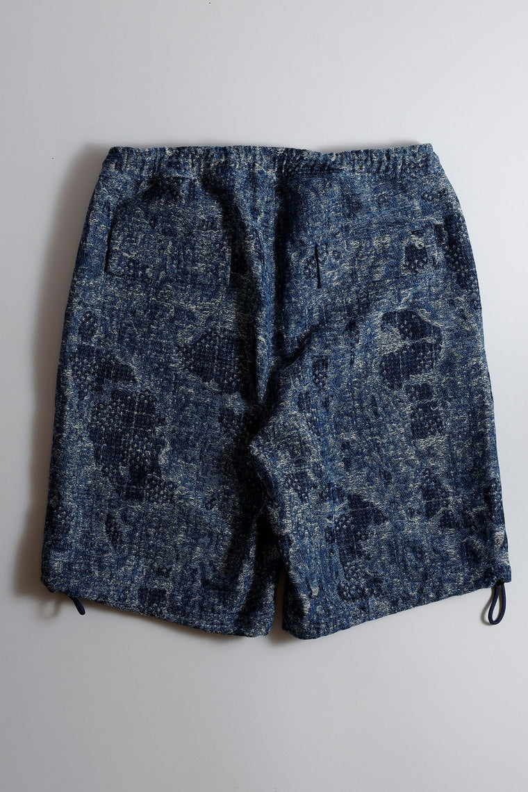 FUNDAMENTAL JACQUARD BORO SHORT PANTS-INDIGO