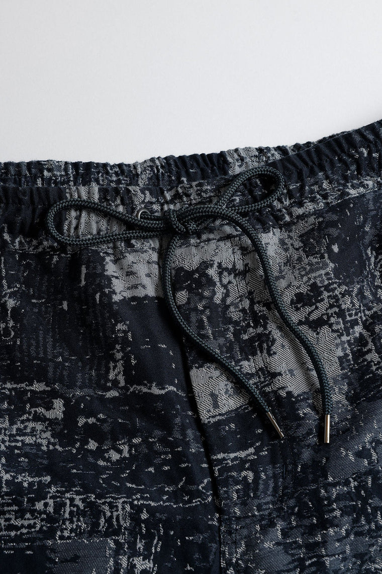 FUNDAMENTAL JACQUARD BORO SHORT PANTS-BLUE GRAY