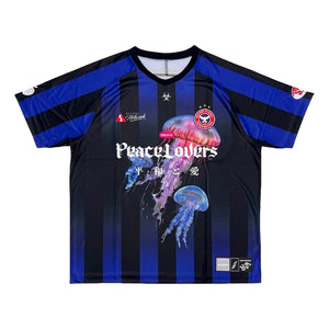2ND CLOSET "JELLYFISH" SOCCER JERSEY T-SHIRT-BLUE