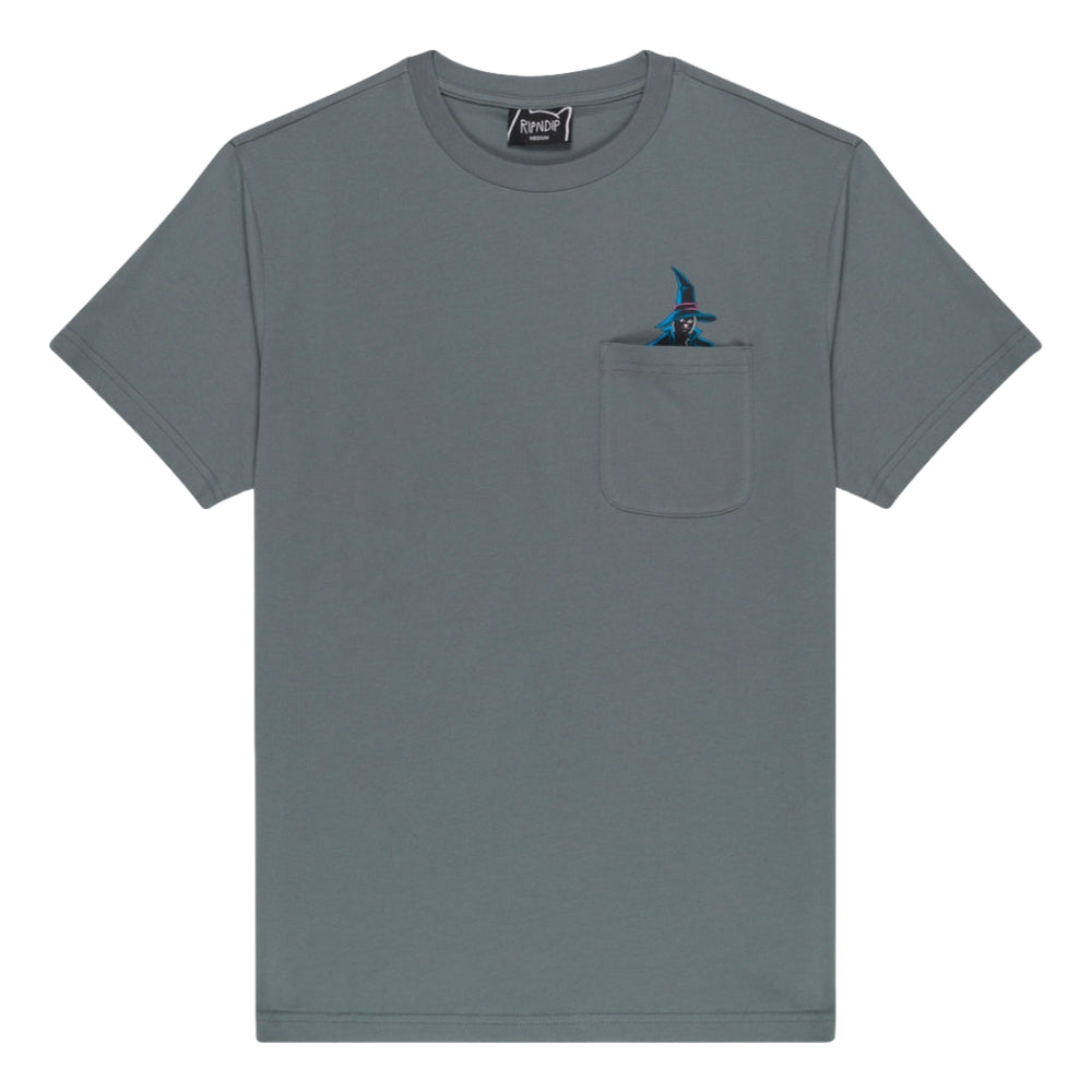 RIPNDIP JERMIE WITCH POCKET TEE-CHARCOAL
