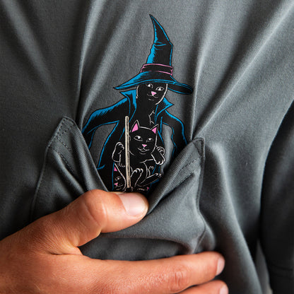 RIPNDIP JERMIE WITCH POCKET TEE-CHARCOAL