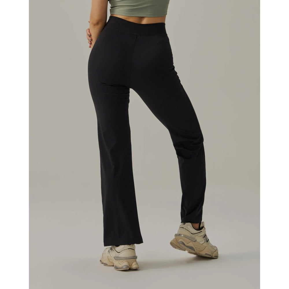 TEAMJOINED JOINED® WOMEN FRONT SLIT WIDE LEG PANT-BLACK