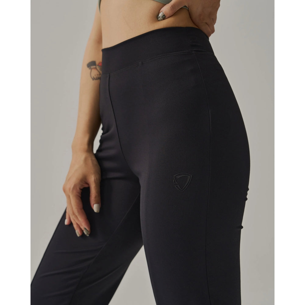 TEAMJOINED JOINED® WOMEN FRONT SLIT WIDE LEG PANT-BLACK