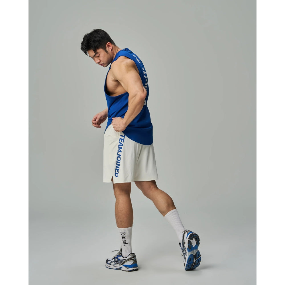 TEAMJOINED JOINED® ADAPT LOGO SPLICING PERFORMANCE SHORTS-BLUE/WHITE