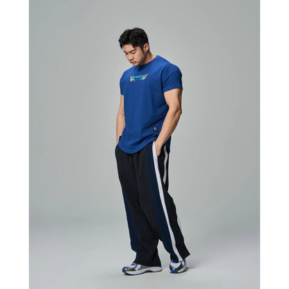 TEAMJOINED JOINED® CNY24 COILED DRAGON DROP SHOULDER MUSCLE TEE-DARK BLUE