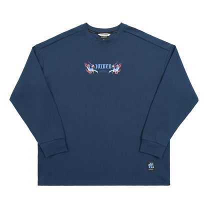 TEAMJOINED JOINED® CNY24 COILED DRAGON OVERSIZED LONG SLEEVES-DARK BLUE