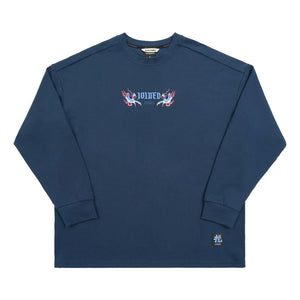 TEAMJOINED JOINED® CNY24 COILED DRAGON OVERSIZED LONG SLEEVES-DARK BLUE