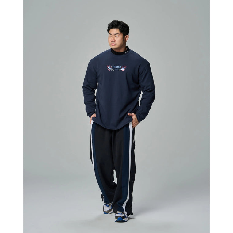 TEAMJOINED JOINED® CNY24 COILED DRAGON OVERSIZED LONG SLEEVES-DARK BLUE