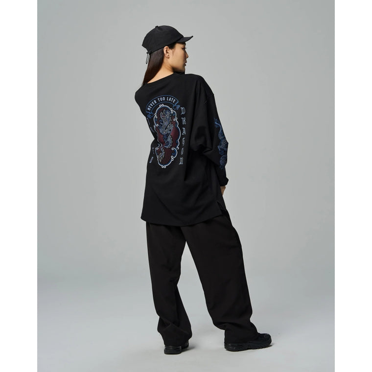 TEAMJOINED JOINED® CNY24 DRAGON EXTRA OVERSIZED LONG SLEEVES-BLACK