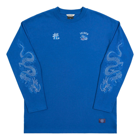 TEAMJOINED JOINED® CNY24 DRAGON EXTRA OVERSIZED LONG SLEEVES-DARK BLUE
