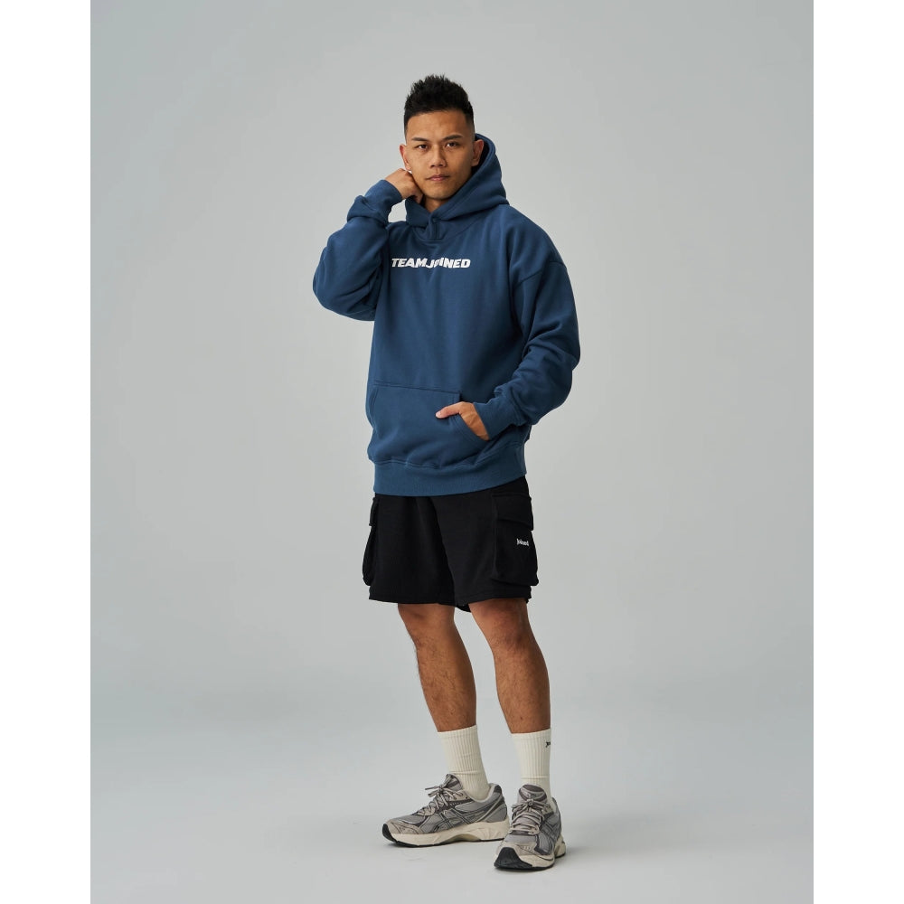 Joinen Merch TEAMJOINED JOINED® LOGO FLEECE OVERSIZED HOODIE-DARK BLUE - Popcorn Store
