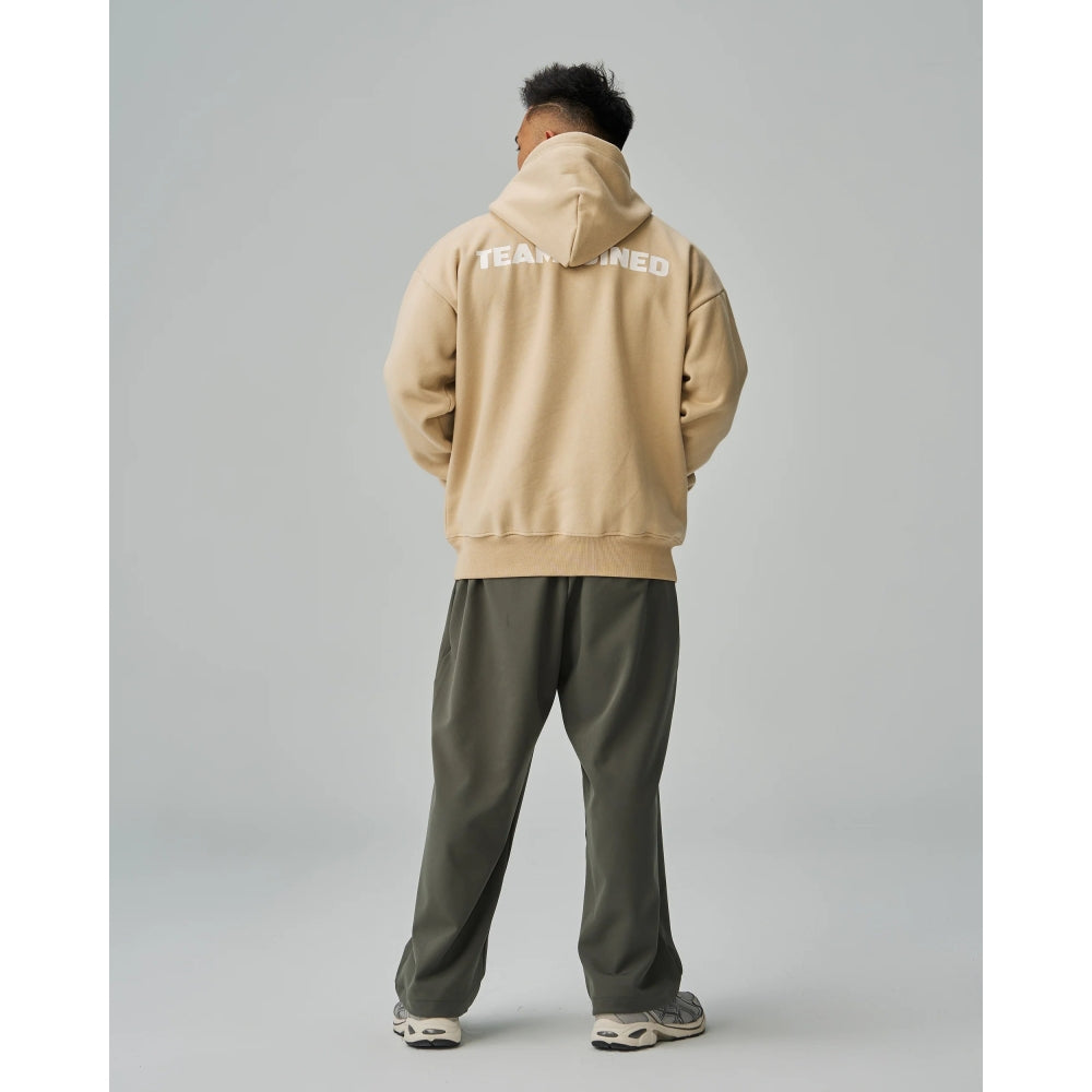 TEAMJOINED JOINED® LOGO FLEECE OVERSIZED HOODIE-KHAKI
