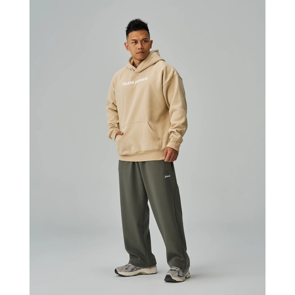 TEAMJOINED JOINED® LOGO FLEECE OVERSIZED HOODIE-KHAKI