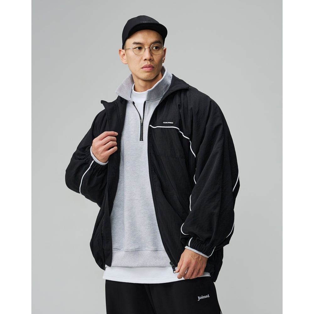 TEAMJOINED JOINED® PIPING TECH WINBREAKER JACKET-BLACK
