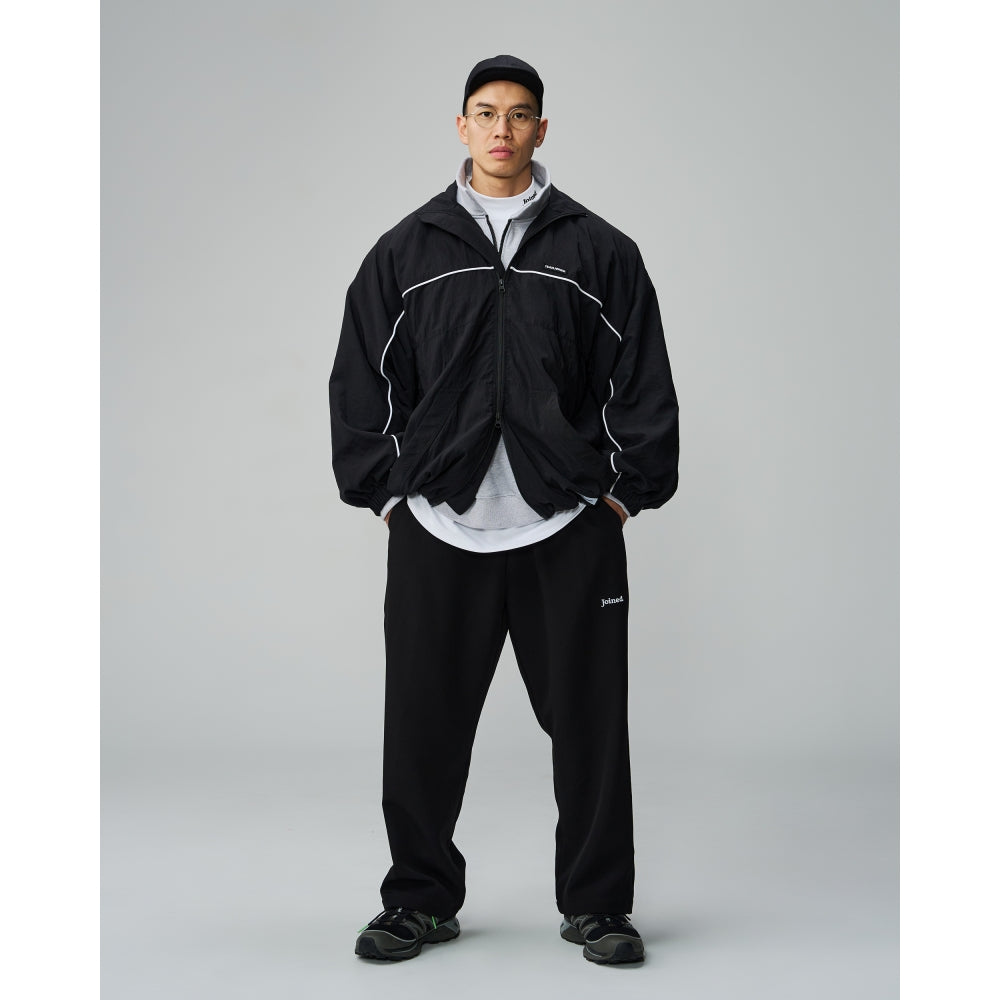 TEAMJOINED JOINED® PIPING TECH WINBREAKER JACKET-BLACK