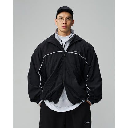 TEAMJOINED JOINED® PIPING TECH WINBREAKER JACKET-BLACK