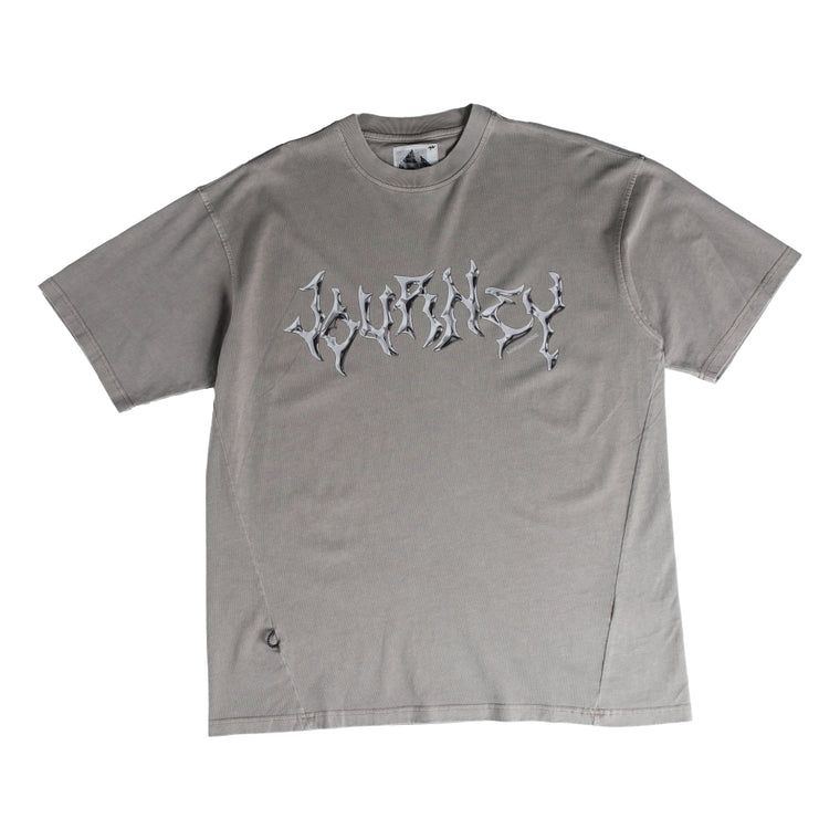 NINE POINT NINE JOURNEY IN MONTION S/S TEE-WASHED KHAKI