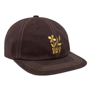 HUF JP BLOSSOM 6PANEL HAT-BROWN