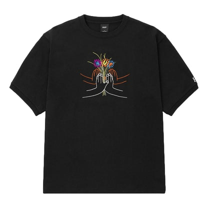 HUF JP COMMUNITY HAND CREW-BLACK
