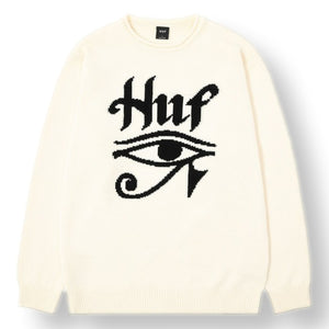 HUF JP HORUS JACQUARD SWEATER-NATURAL