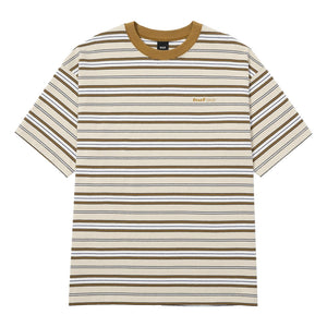 HUF JP HUF CO STRIPE S/S CREW-IVORY