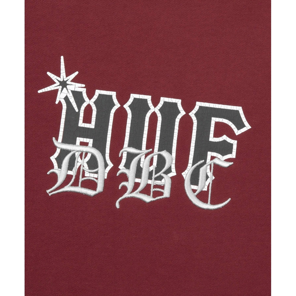 HUF JP HUF DBC S/S CREWNECK-RED