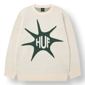 HUF JP IMPACT CREWNECK SWEATER-BONE