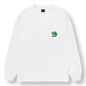 HUF JP LIMEADE POCKET L/S TEE-WHITE