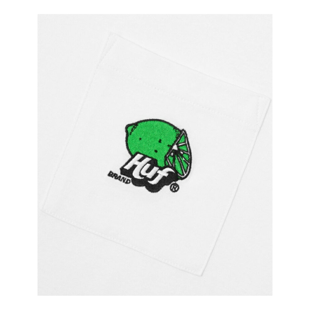HUF JP LIMEADE POCKET L/S TEE-WHITE