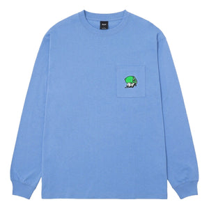 HUF JP LIMEADE POCKET L/S TEE-VINTAGE VIOLET