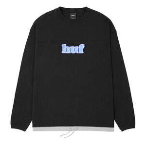 HUF JP MADISON FOOTBALL CREW-BLACK