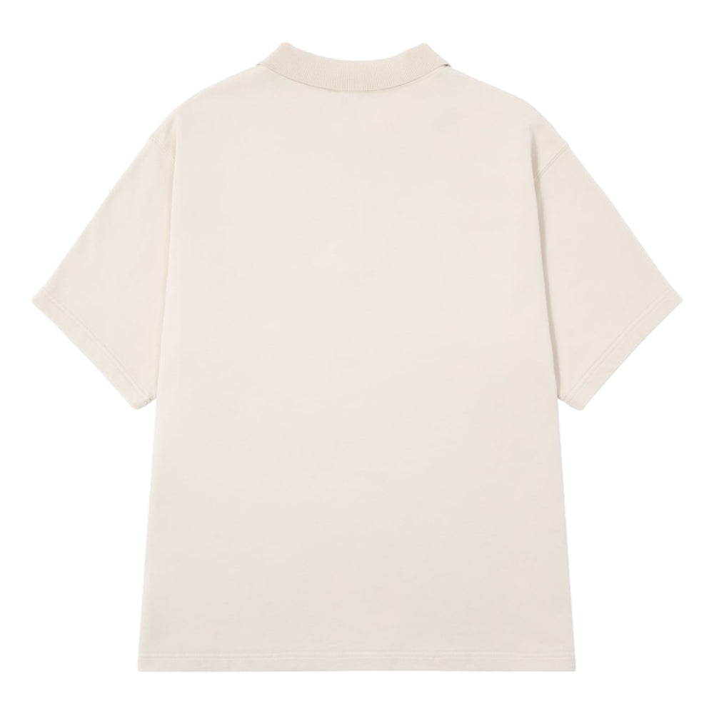HUF JP MAXIMIZE DYED ZIP POLO-IVORY